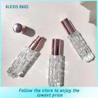 ALEXIS ภาชนะบรรจุน้ำหอมแบบเรียบง่ายรีไซเคิลได้10ML ขวดน้ำหอมทำจากอลูมิเนียมขวดสเปรย์ขนาดเล็กสวนในขวดแก้ว2ชิ้น