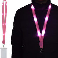 Light Strap Neck LED Keychain Flashing Lanyards Card