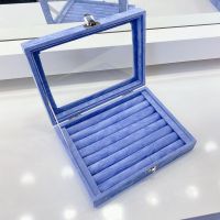 【hot】❀۞✒  36 Slots Earrings Jewelry Display Holder Organizer Practical Ear Stud Tray Storage Transparent Window Pvc Showcase