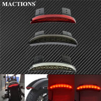 Motorcycle Chopped Rear Fender Red LED Light Brake Tail light For Harley Sportster XL 883 1200 48 72 Cafe Racer Custom Models