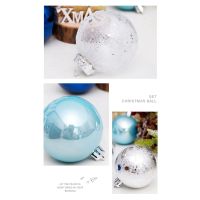 30Pcs Christmas Balls 6cm for Tree Blue Christmas Balls Plastic Christmas Tree Ornaments Decorations Home Pendants