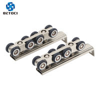 BETOCI 1Set Cold rolled steel sliding door hanging rail roller sliding rail 8 wheels bearing 80kg door hanging roller hardware