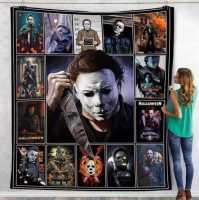 Michael Miles with Knife Terror Killer Halloween SOFA BLANKET Best Price in US Size   flannel blanket