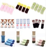 New 4pc Chair Leg Sock Furniture Feet Sleeve Cover Cat Scratching Cloth Floor Protection Knitting Wool Socks Anti-slip Table Leg