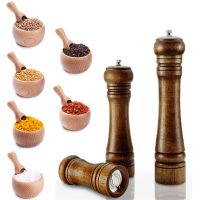 Kitchen Pepper Mill Solid Wood Body with Adjustable Grinder 5-Inch 8-Inch10-Inch