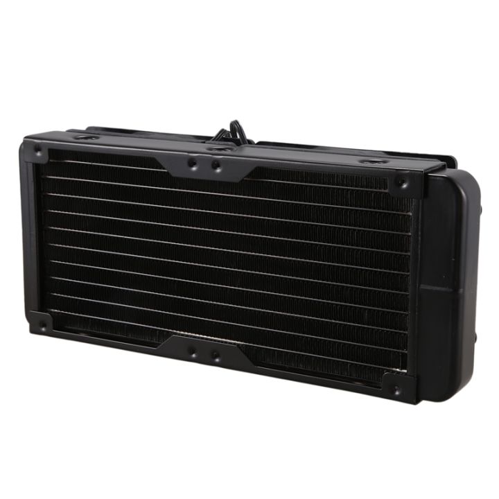 aluminum-240mm-10-pipe-water-cooling-cooled-row-heat-exchanger-radiator-with-fan-for-cpu-pc-water-cooling-system