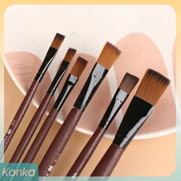 6pcs/Set artist oil painting brushes level head weasel hair Water