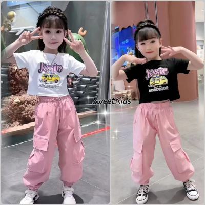 SweetKids พร้อมส่งจากกทม🌸 เสื้อผ้าเด็กผญ  เสื้อผ้าเด็กผู้หญิง🍓สีชมพูกางเกงเด็กหญิง ชุดเด็กทารกสไตล์เกาหลี ชุดพี่น้อง120-160cm