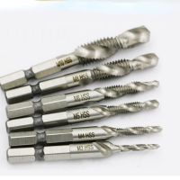 1PCS HSS Thread Tap Drill Bits Hex Shank Machine Hand Taps Titanium Coated Drilling Tap Bits Thread M3 M10 Screw Tools