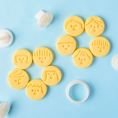 11pcs Cartoon Expression Cookie Mold Cute Smiley Face Cookie Cutter Biscuit Mould Home DIY Fondant Pastry Sugar Baking Craft New