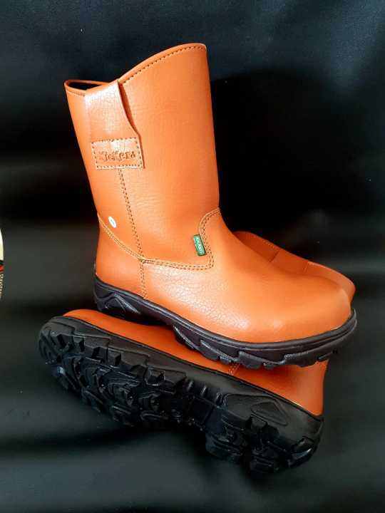 Sepatu Safety Boots Tinggi Model Kings Chetah Kruser Kickers Bahan Kulit Omega Sepatu Tambang