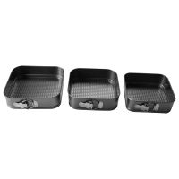 Square Springform Dessert Pan Nonstick Leakproof Cake Pan Bakeware Cheesecake Pan, Baking Cheesecake Pans Set 3 Pcs/Set