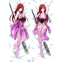 ออกแบบใหม่ Erza ผ้าพันคอ - Fairy Tail น่ารักหมอนสองด้านกอดร่างกายปกหมอนอิง