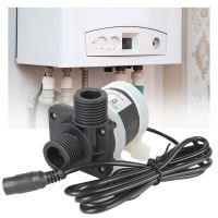 Silent 4 Points Threaded DC 12V 24V US Plug Brushless Solar Motor Water Pump Water Heater Shower Floor Heating Booster Pump IP68