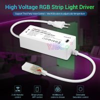 【☸2023 New☸】 yulibu74040703 Mipoxer Pow-lh1แรงดันสูงตัวควบคุม Rgb Ac 200V-240V Wifi Rgb สมาร์ทควบคุมแถบไฟ Led 400W ขับแถบไฟ Led 50M