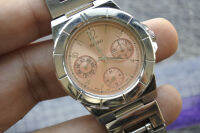 นาฬิกา Vintage มือสองญี่ปุ่น Seiko Lukia 5Y89 0B30 ระบบ CHRONOGRAPH เดินหมดทุกเข็ม ผู้หญิง ทรงกลม หน้าปัด 35มม. ตัวเรือนสแตนเลสใช้งานได้ปกติ สภาพดี ของแท้ ไม่กันน้ำ