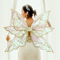 Princess Fairy Wing Butterfly Elf Wings Kids Dress Up Baby Photo Props Angel Wings Girls Butterfly Birthday Decoration