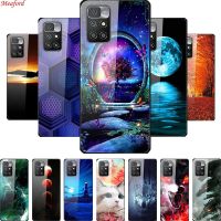 Tempered Glass Back Cover Case For Xiaomi Redmi 10 Case Anti knock Soft Bumper Coque For Redmi 10 Phone Case Cover Redmi10 Funda