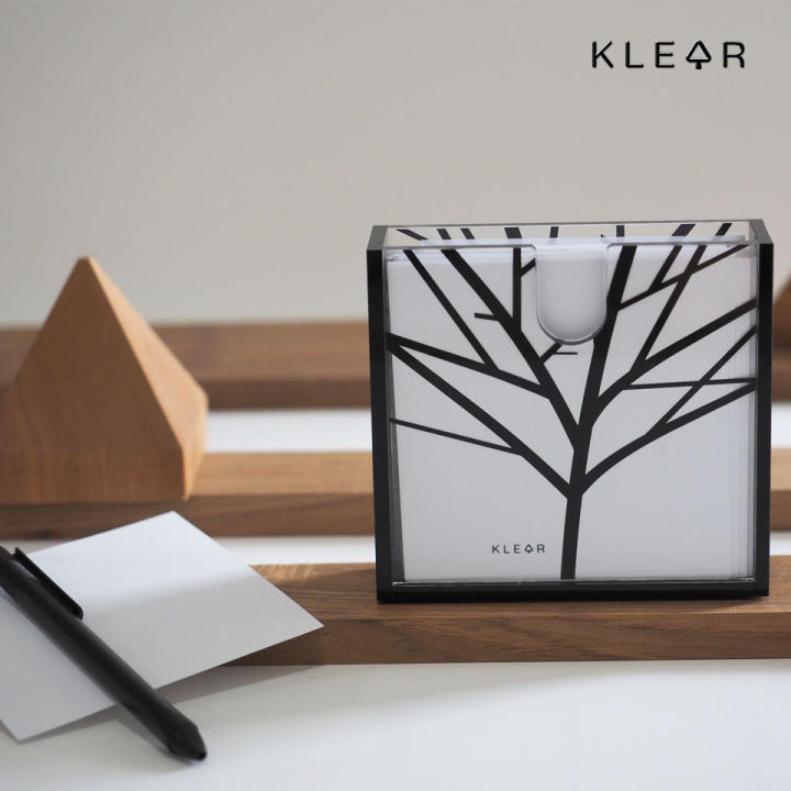 klearobject-กล่องใส่กระดาษโน๊ต-ใส่นามบัตร-ที่เก็บกระดาษโน๊ต-กระดาษจดบันทึก-ของใช้บนโต๊ะทำงาน-กล่องอะคริลิค-ที่เก็บนามบัตร-พร้อมส่ง