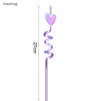 Jiauting หลอดเกลียวรูปหัวใจวัสดุเกรดอาหารใช้ซ้ำได้สำหรับงานเลี้ยงวันวาเลนไทน์หลอดสำหรับครอบครัวสำหรับงานเลี้ยง
