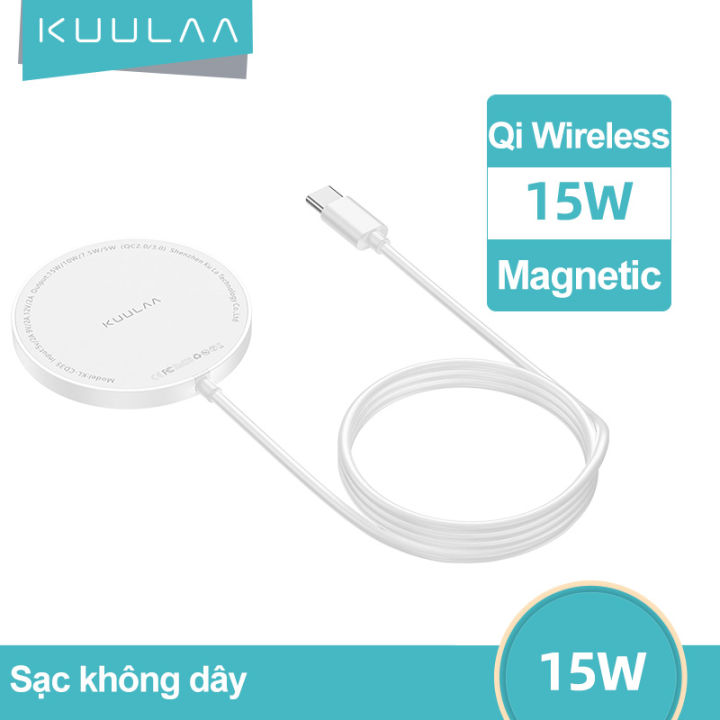 50% OFF Voucher】KUULAA 15W Qi Magnetic Fast Wireless Charger sạc không dây  Mini 5mm Quick Wireless Charging For IPhone Samsung Huawei Xiaomi Mobile  Smartphone Android 