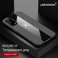 LEEWINDA เคสโทรศัพท์ OPPO Realme V5,สำหรับ Realme Q2 K7X เคสการต่อสู้สามทบลายเกราะขอบนิ่มกันกระแทกฝาหลัง