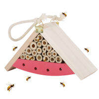 บ้านแมลงไม้ Bee &amp; Butterfly House Bug Hotel สำหรับ Garden Hanging Bug Hotel สำหรับ Mason Bees ผีเสื้อ Ladybirds Lacewings สีชมพู