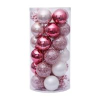 Y1qb ลูกบอลคริสต์มาสเครื่องประดับ30ชิ้นลูกบอลแขวน Baubles Xmas วันหยุดงานแต่งงาน Home