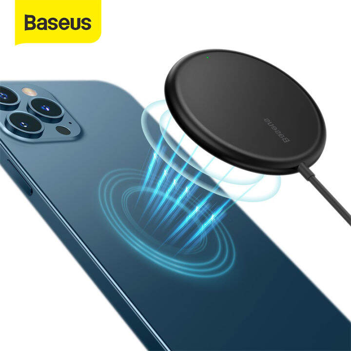 Baseus Magnetic Wireless Charger 15W Magsafe Super mini For iPhone 12/12  mini/12 pro/12 pro max Fast Charging Portable Charger Home Office Travel  Bussniess Phone Charging 