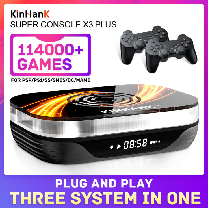 KINHANK Super Console x3 Plus R Video Game Console with 117000
