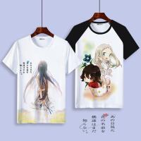 Anohana เสื้อยืดลายใบหน้าดอกไม้ขนาด Rentai 2D โลกอะนิเมะ Kaus Anime ต่อพ่วงแขนสั้นสำหรับผู้ชายและผู้หญิง