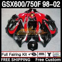 สำหรับ SUZUKI KATANA GSXF 600 750 GSXF600 1998 1999 2000 2001 2002 66No 38 GSX750F สีดำสีแดง GSXF750 98 99 00 01 02แฟริ่ง