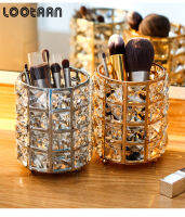 Lootaan 1 Pc Diamond Nail Brush Pen Holder Storage Case Bag Cosmetic Pen Metal Iron Pen Holder Manicure Nail Art Tools