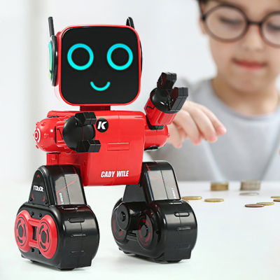 หุ่นยนต์แสง RGB หุ่นยนต์อัจฉริยะเพื่อการศึกษาปฐมวัยหุ่นยนต์ RC ตลกสำหรับเด็ก