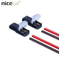 10pcs 2pin Electrical Cable Terminals Spring Quick Wire pluggable Connection Connectors Crimp Terminals for Cable 22-20AWG Electrical Connectors