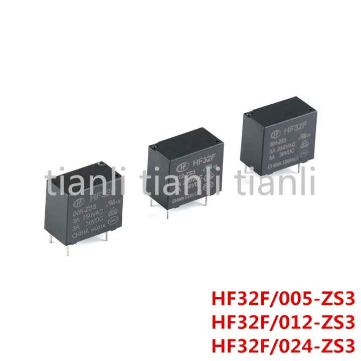 5ชิ้น ล็อต5v 12v 24v รีเลย์ Hf32f Jzc 32f 005 Zs3 Jzc 32f 012 Zs3 Jzc