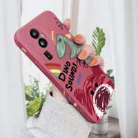 เคส HP สำหรับ OPPO Reno10 Pro + 5G เคสลายการ์ตูนน่ารักหมี Lotso ไดโนเสาร์โทรศัพท์ดีไซน์น้ำลายขอบสี่เหลี่ยมปลอกซิลิโคนคลุมทั้งหมดเคสกล้อง