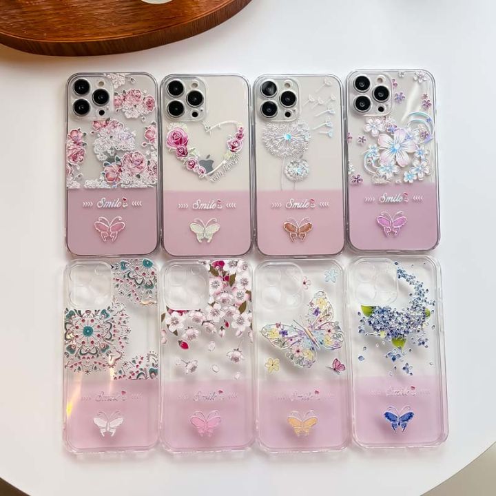 เคสเยลลี่น่ารักสำหรับ-xiaomi-11t-pro-11-lite-poco-x4-pro-m3-m4-pro-5g-redmi-10a-10c-ฝาครอบโปร่งใส11-lite-11tpro-soft-tpu-เคสป้องกันด้วยการพิมพ์ดอกไม้