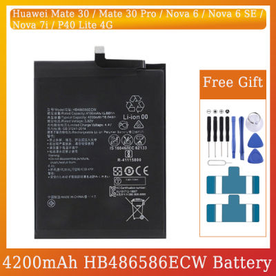 DIYLooks HB486586ECW อะไหล่แบตเตอรี่ลิเธียมโพลิเมอร์4200มิลลิแอมป์ต่อชั่วโมงสำหรับ Huawei Mate 30 / Mate 30 Pro / Nova 6 Se/nova 7i / P40 Lite 4G