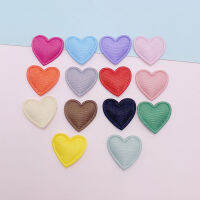 200Pcs 1.6CM ผ้าขนาดเล็ก Heart Padded Appliques สำหรับ DIY กิ๊บติดผมเด็กและเสื้อผ้าอุปกรณ์เสริม Patch