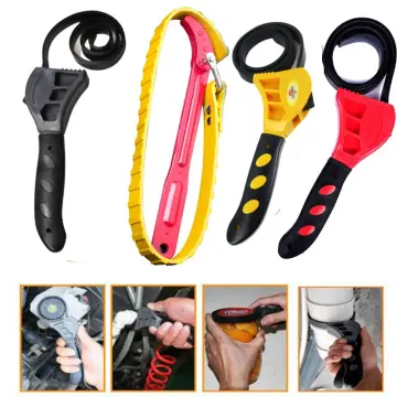 Belt Wrench Oil Filter Puller Strap SpannerChain Oil Filter Cartridge  Disassembly Tool Oil Filter Wrench Adjustable Strap Tools