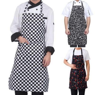 Waterproof Apron With Pocket Adjustable Oil-proof Chef Cooking Apron For Women Men Cleaning Aprons Clothes Kitchen Accessories