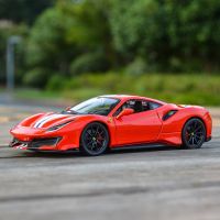 Bburago 1:24 Ferrari 488 PIsta Sports Car รถหล่อแบบคงที่โมเดลของเล่นงรถยนต์านอดิเรกของสะสม