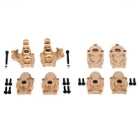 16Pcs Brass Front &amp; Rear Portal Drive Housing Cover Steering Knuckles for YK4102 YK4103 YK4082 YiKong RC Crawler Parts