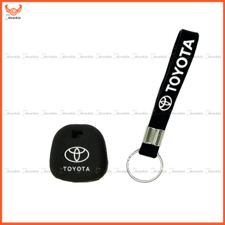 เคสกุญแจสำหรับ-toyota-key-fob-key-cover-พร้อมพวงกุญแจโลโก้