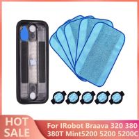 ♤ Wet Tray Dry Pro-Clean Mopping Cloth Pad Water Wick Cap for IRobot Braava 380 380t 5200 Mint 5200C Vacuum Cleaner Spare Parts