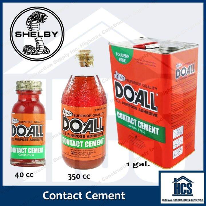 Do All Rugby Contact Cement by Shelby Original 1 Gallon 40 cc 350 cc