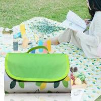 Picnic Mat Hiking Outdoor Portable Beach Blanket Folding Camping Mat Thick Waterproof Lawn Cloth Camping Equipment Mat Tote Sleeping Pads