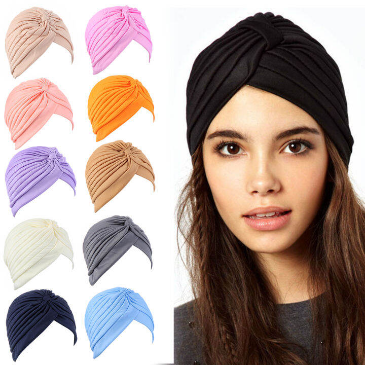 CHUAN Women Hair Loss Head Cover Hat Headwear Ladies Head Wrap Muslim