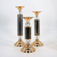 Black with gold metal candle holder iron candlestick Romantic candlelight dinner Single-head Candlestick for wedding home